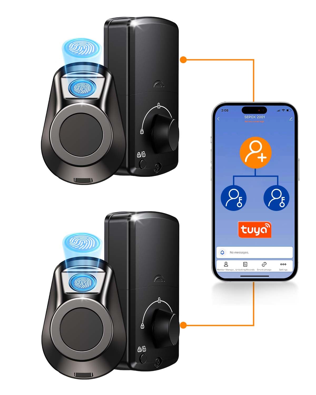 Amazon.com: SEPOX® 2PC Set Smart Deadbolt Lock - 5-in-1 Keyless